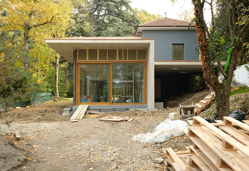 Avancement chantier: villa Carouge